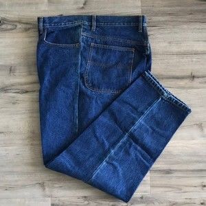 NU Wear Men’s Vintage Denim Jeans Dark Blue Size L - 32 x 33